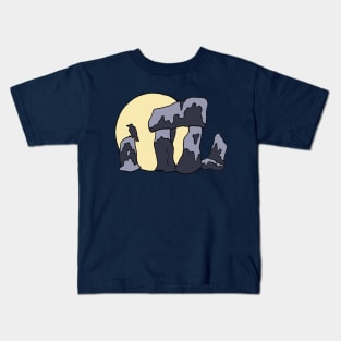 Full moon and standing stones Kids T-Shirt